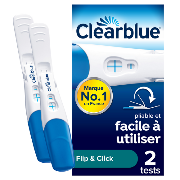 Test de grossesse visuel pliable CLEARBLUE x2