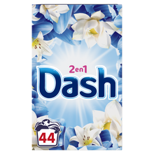 Poudre détergente DASH 2en1 air frais/fleurs blanches 2,2kg