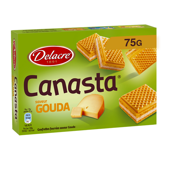 Canasta apéritif au gouda DELACRE, boîte de 75g