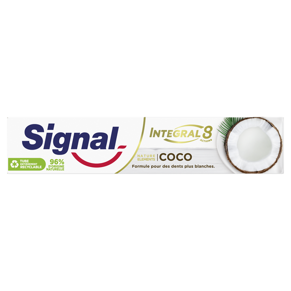 Dentifrice integral 8 nature elements coco blancheur SIGNAL 75ml