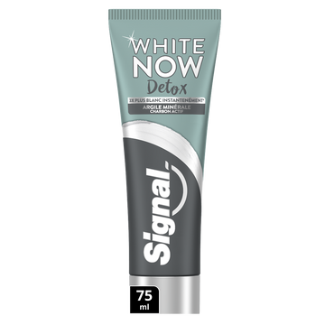 Dentifrice blancheur White Now argile/charbon SIGNAL 75ml