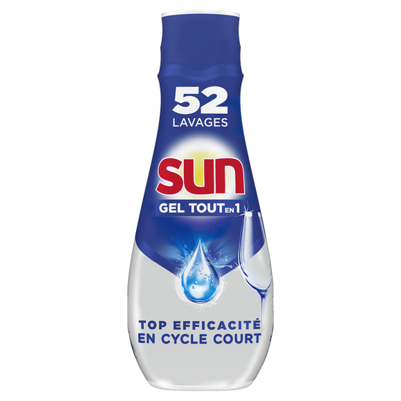 Gel lave vaisselle tout en 1 standard  SUN 900ml