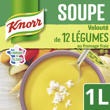 Soupe velouté de 12 légumes au fromage frais KNORR, 1l