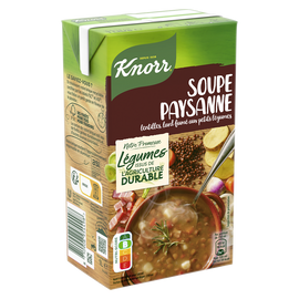 Soupe paysanne lentilles,lard fumé petits légumes KNORR, 1 litre