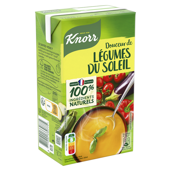 Soupe Douceur légumes du soleil KNORR, 1l