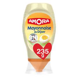 Mayonnaise nature sans conservateur AMORA, flacon souple de 235g