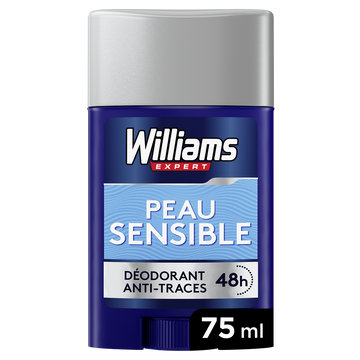 Déodorant Homme pour peaux sensibles WILLIAMS, stick de 75ml