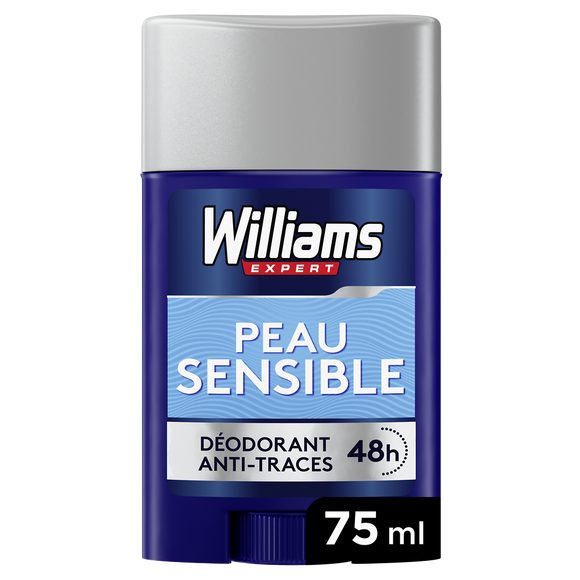 Déodorant Homme pour peaux sensibles WILLIAMS, stick de 75ml