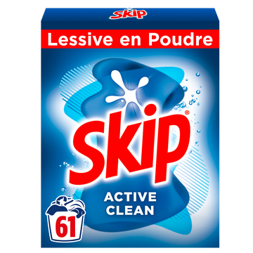 Lessive en poudre active clean SKIP 61 lavages