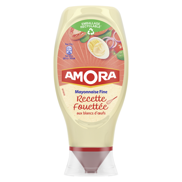 Mayonnaise fine recette fouettée AMORA, tube de 398g