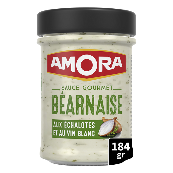 Sauce gourmet béarnaise échalote vin blanc AMORA, 184g