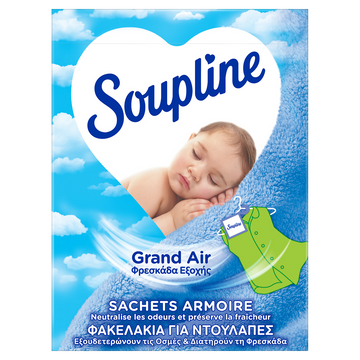Sachets parfumés pour armoire SOUPLINE Grand Air - x3