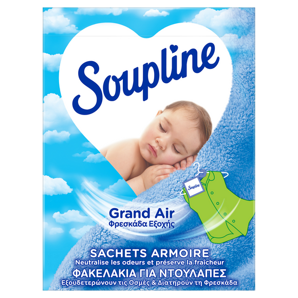 Sachets parfumés pour armoire SOUPLINE Grand Air - x3