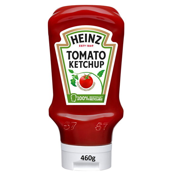 Tomato ketchup HEINZ "Top Down", flacon souple de 460g
