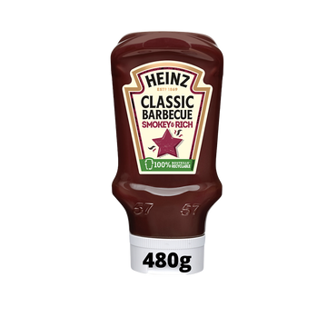 Ketchup barbecue classique HEINZ, flacon souple de 480g, 400ml