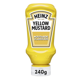 Moutarde Yellow mustard classic HEINZ, flacon souple de 240g