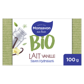 savon lait vanille bio MONSAVON, 100g