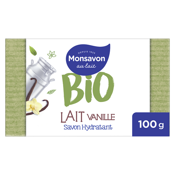 savon lait vanille bio MONSAVON, 100g