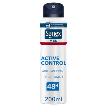 Déodorant Homme 48h active control SANEX, Spray 200ml
