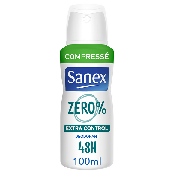 Déodorant compressé zéro % protect & control SANEX, spray de 100ml