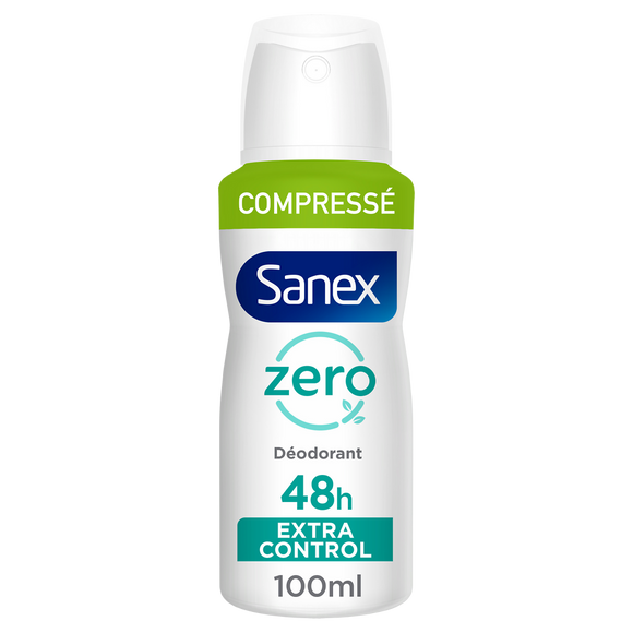 Déodorant protect&control 0% SANEX, spray compressé de 100ml