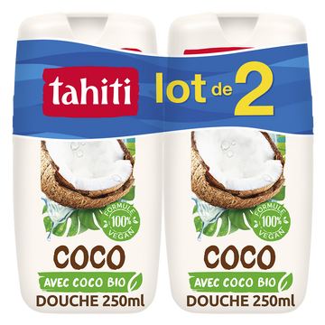 Douche origine coco nourrissante TAHITI, flacon 2x250ml