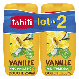 Douche origine vanille gourmande TAHITI, flacon 2x250ml