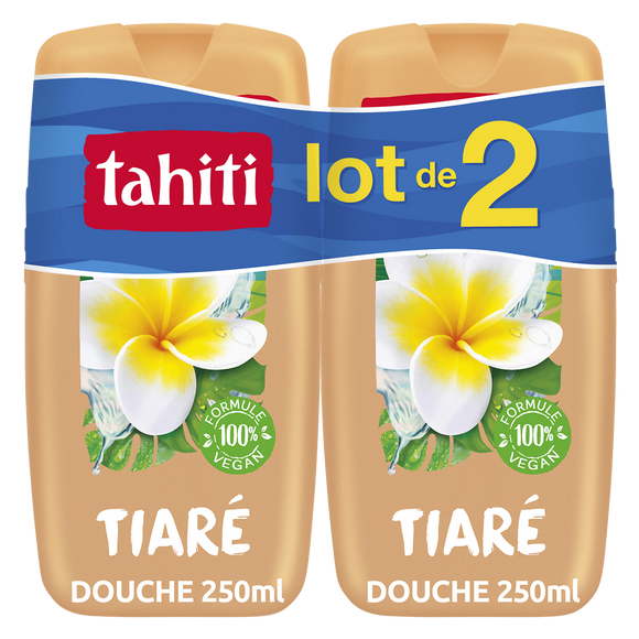 Gel douche origine fleurs de tiaré sensuelle TAHITI 2x250ml