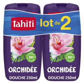 Gel douche origine orchidée relaxante TAHITI flacon 2x250ml