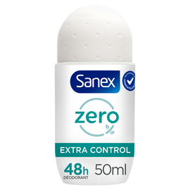 Déodorant extra control 0% 48h SANEX, bille de 50ml