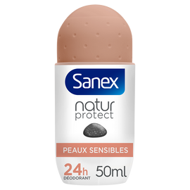 Déodorant pierre d'alun peaux sensibles SANEX bille 50ml