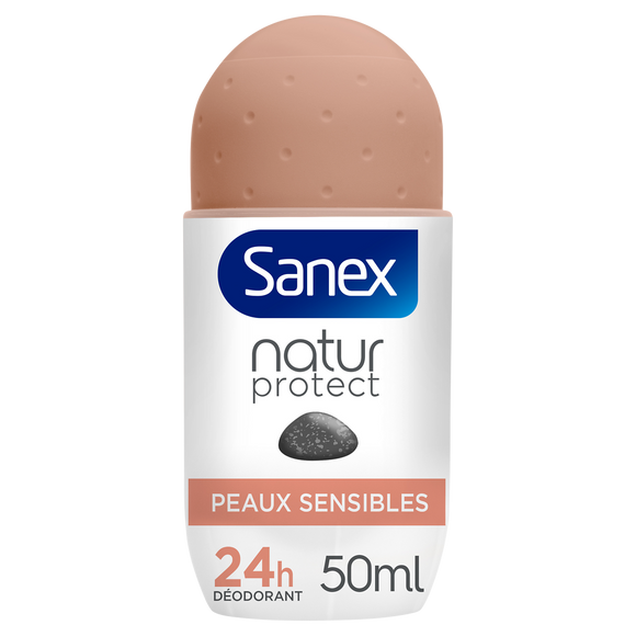 Déodorant pierre d'alun peaux sensibles SANEX bille 50ml