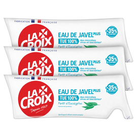 Eau de javel plus eucalyptus LA CROIX tripack 3x250ml