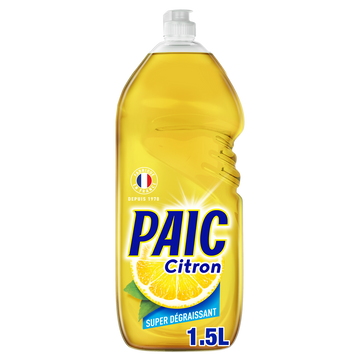 Liquide vaisselle PAIC citron flacon 1,5l