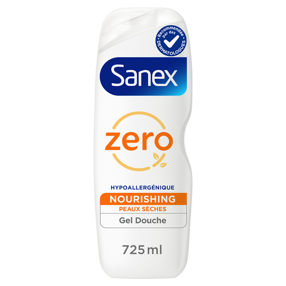 Gel douche essentiel peaux sèches SANEX 0% flacon 725ml