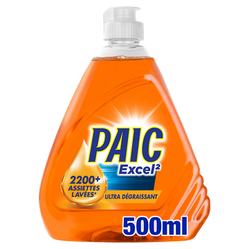 Liquide vaisselle super dégraissant PAIC EXCEL 500ml