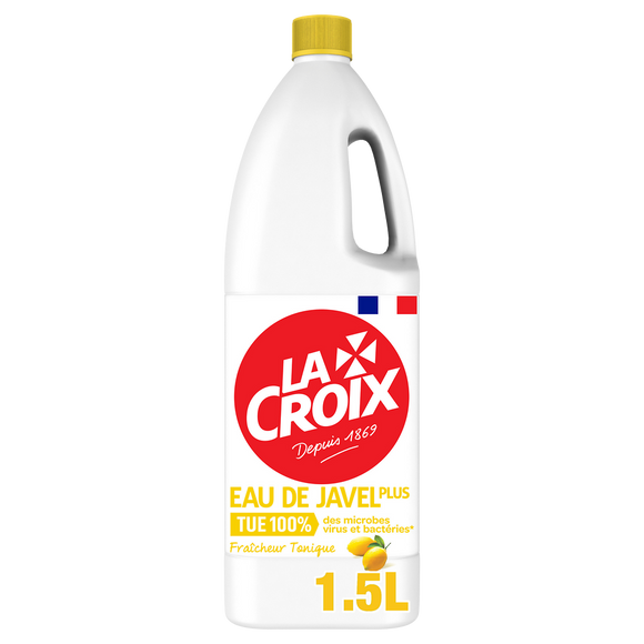 Eau de javel fraîcheur citron LA CROIX plus bidon 1,50L