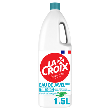 Eau de javel fraicheur forêt d'eucalyptus LA CROIX plus bidon 1,5L