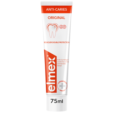 Dentifrice anti-caries original 0 colorant ELMEX 75ml