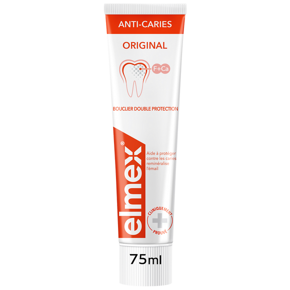Dentifrice anti-caries original 0 colorant ELMEX 75ml