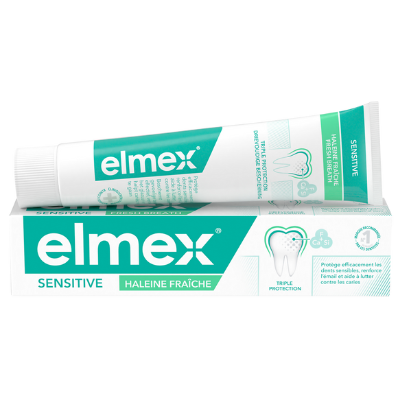 Dentifrice sensitive haleine fraiche 0 colorant ELMEX 75ml