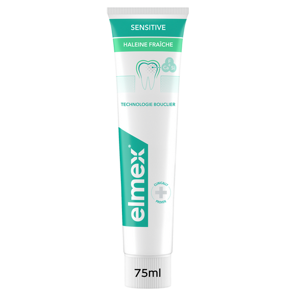 Dentifrice sensitive haleine fraiche 0 colorant ELMEX - tube 75ml