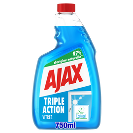 Recharge nettoyant vitres triple action AJAX 750ml spray