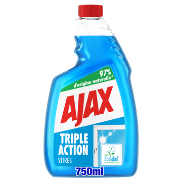 Recharge nettoyant vitres triple action AJAX 750ml spray