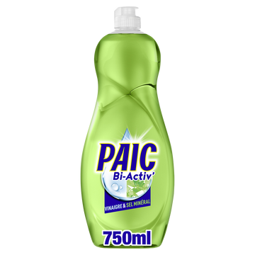 Liquide vaisselle main PAIC Bi-activ vinaigre & sel minéral - 750ml