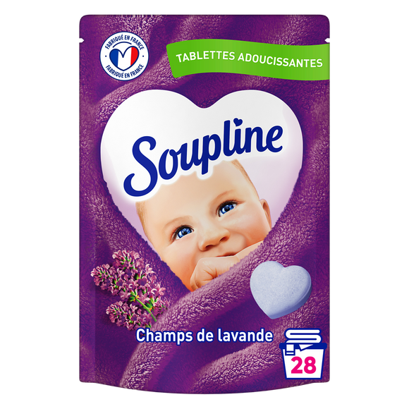 Adoucissant Tablette SOUPLINE champs de lavande - x28 - 336g