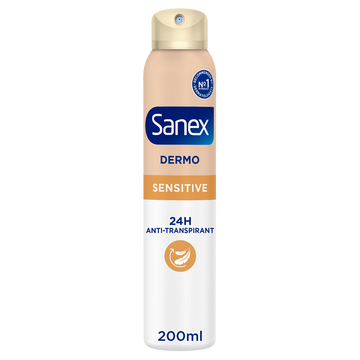 Déodorant dermo sensible en aerosol Antitranspirant SANEX 200ml