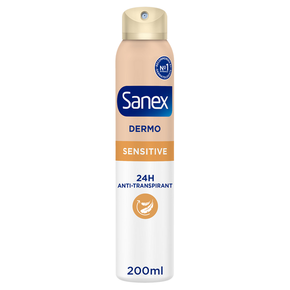 Déodorant dermo sensible en aerosol Antitranspirant SANEX 200ml