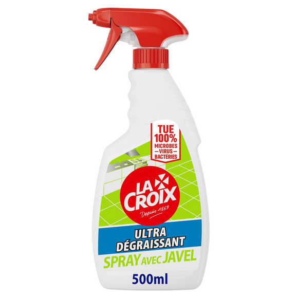 Nettoyant ménager cuisine désinfectant javel LA CROIX spray 500ml