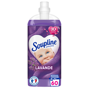 Adoucissant concentré lavande 3D SOUPLINE 1,35L - 64 lavages